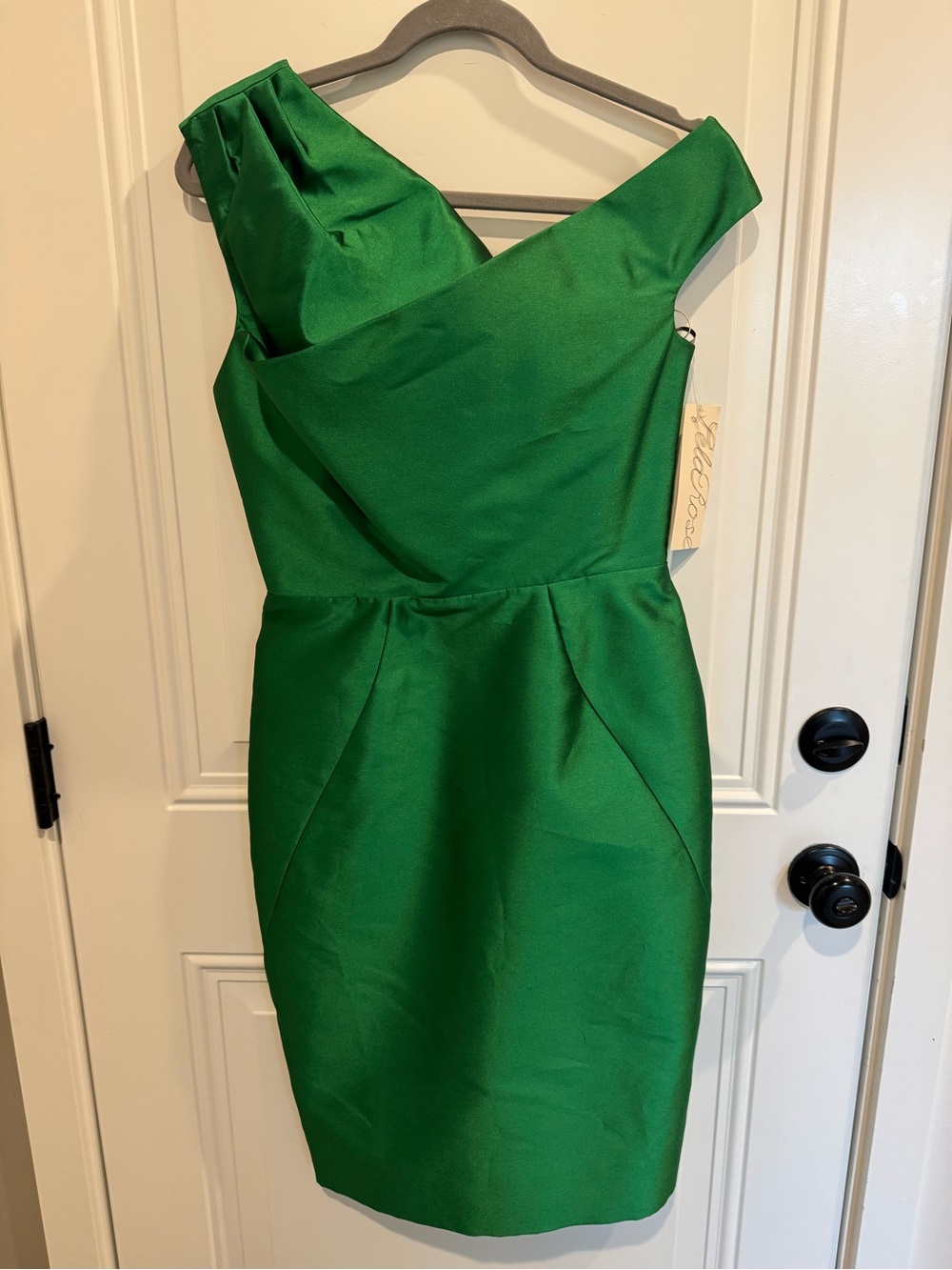 Lela Rose Emerald Assymetrical Sheath Dress - Picture 2 of 7